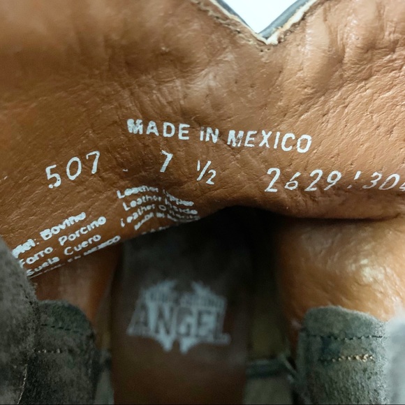 Eight Second Angel Brown Suede Fringe Ankle Boots Sz 7.5 - Picture 4 of 7